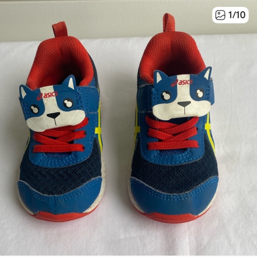 ASICS Unisex Toddler Running Shoes Size 5 Contend 7 Schoolyard With Dog Motif